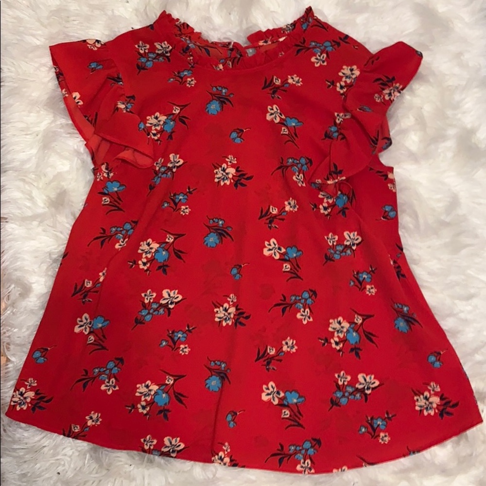Women’s Red Floral Top
